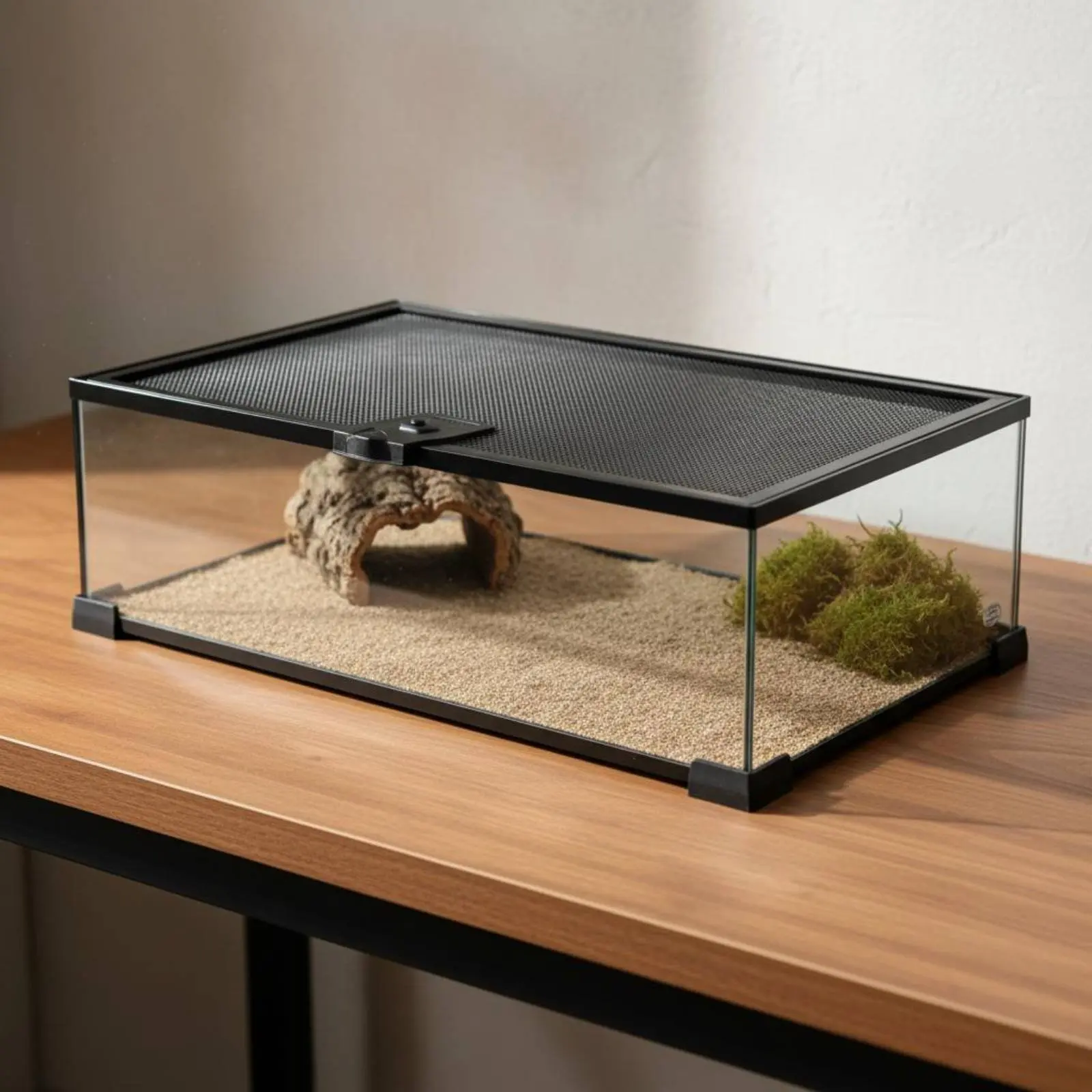Stackable Amphibian Enclosure Secure Lock Reptile Habitat Panoramic Amphibian Enclosure Integrated Feeding Port Reptile Turtle
