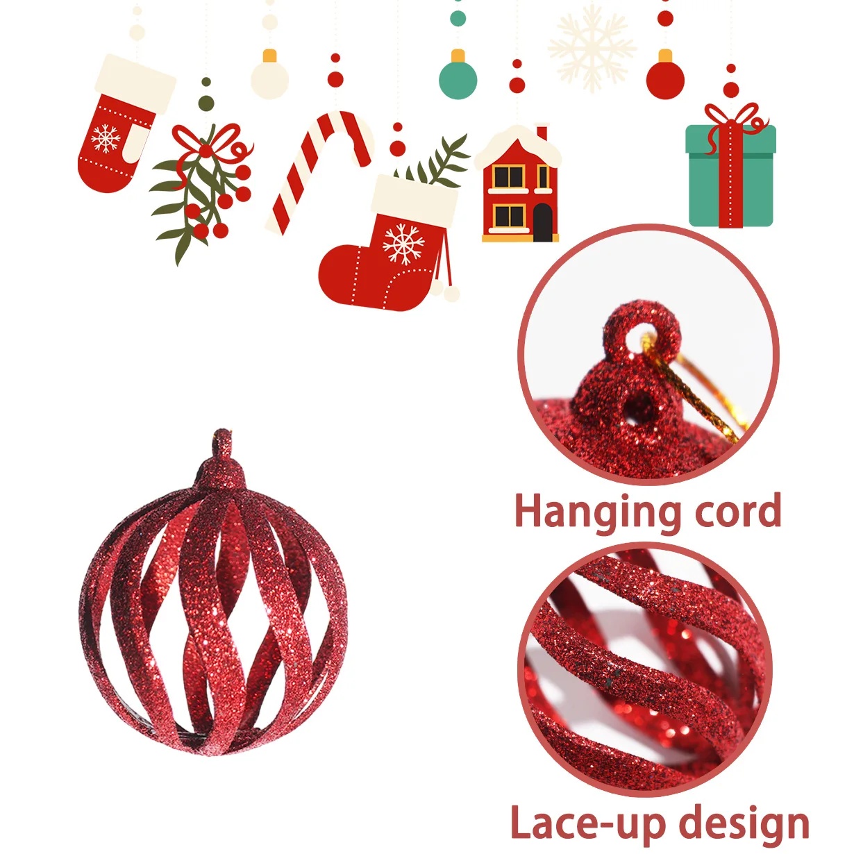 6 قطعة 6 سنتيمتر عيد الميلاد الديكور الجوف عيد الميلاد الكرة معلقة شجرة عيد الميلاد قلادة ديكور المنزل ترتيب الحفلات السنة الجديدة هدية نافيداد