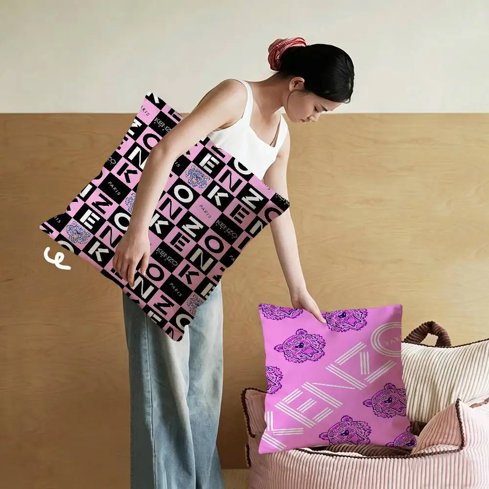 Fashion Brand K-Kenzo Office Cushion Pillowcase Car Cushion Cover45X45CM Lumbar Pillowcase Sofa Pillowcover