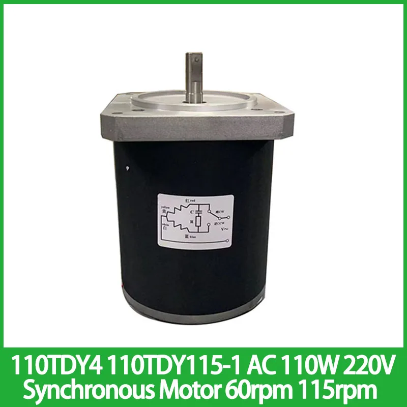 110TDY4 110TDY115-1 Central Shaft AC Permanent Magnet Low-speed Synchronous Motor110W 220V Durable High Torque Motor60rpm 115rpm