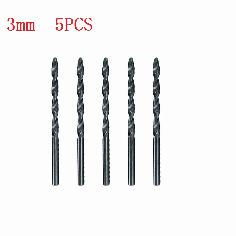 

5PCS HSS Drill Bit Straight Shank Drilling Bit 3/4/5/6/8mm For Wood Metal Stainless Steel Woodworking Punching Hole Power Tool