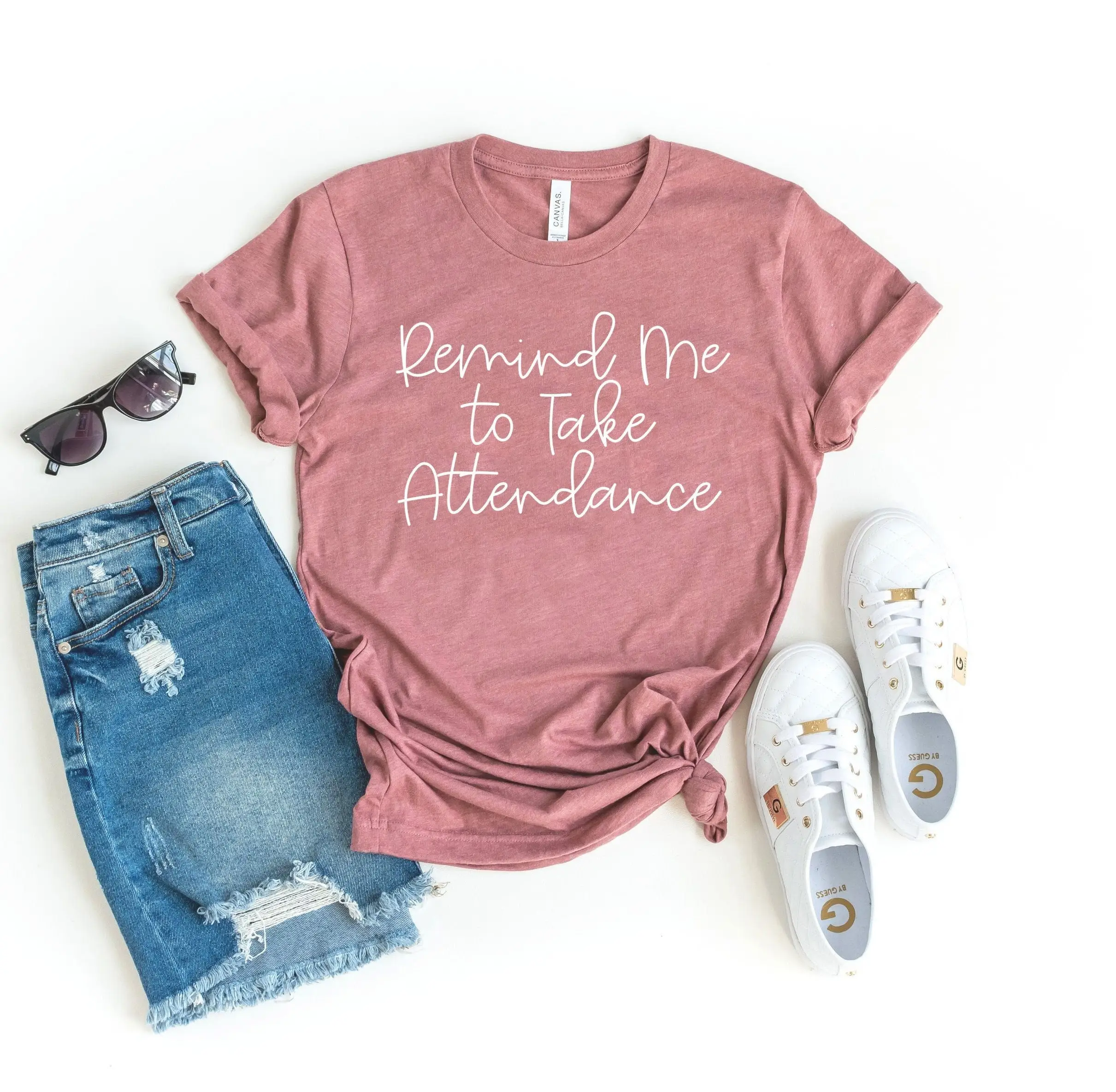 Remind me to take attendance shirt teacher sarcastic gift online education funny