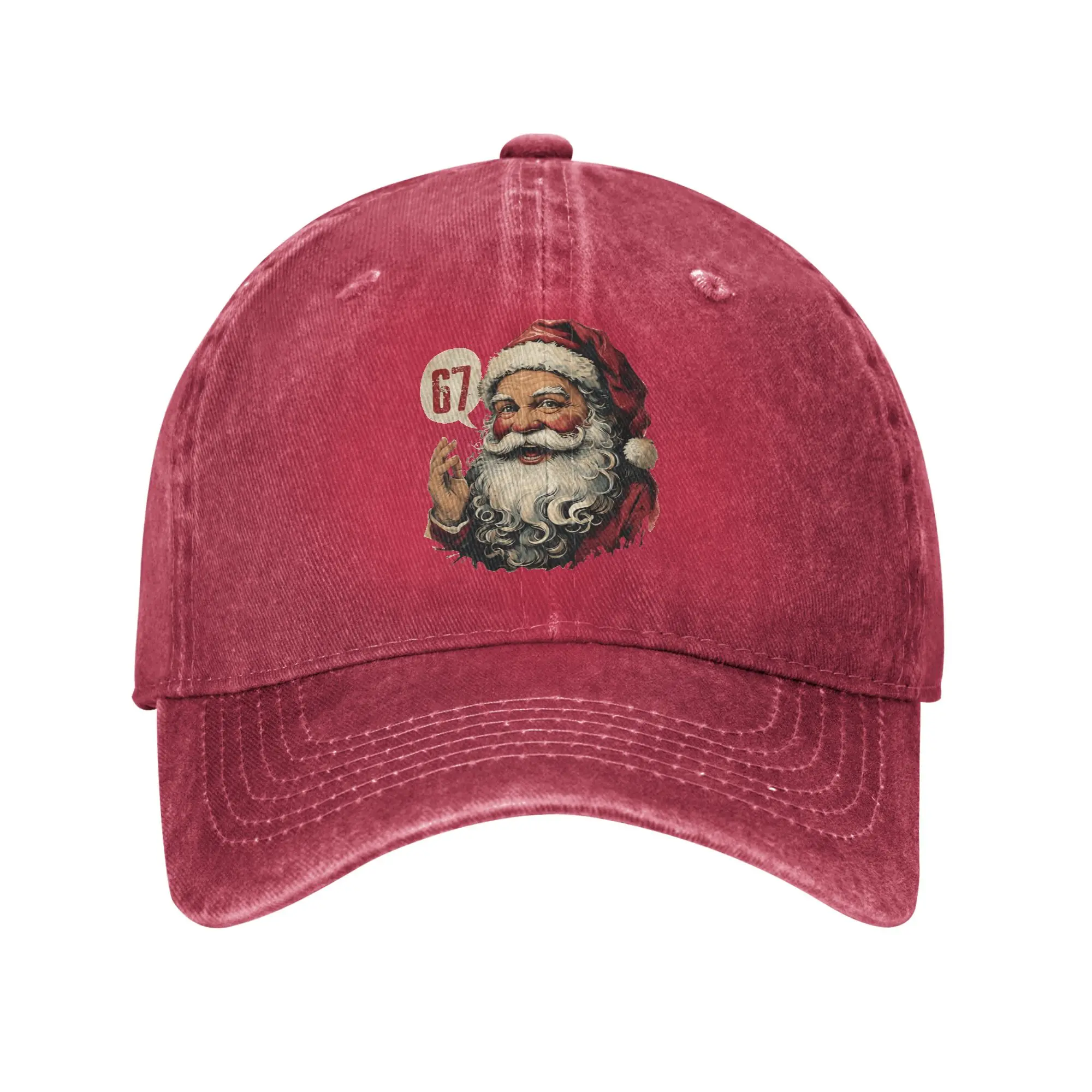 

Baseball Cap 67 Christmas Six Seven Funny Meme Brainrot Santa Claus Summer Street Style Trucker Hat Men Print Baseball Caps