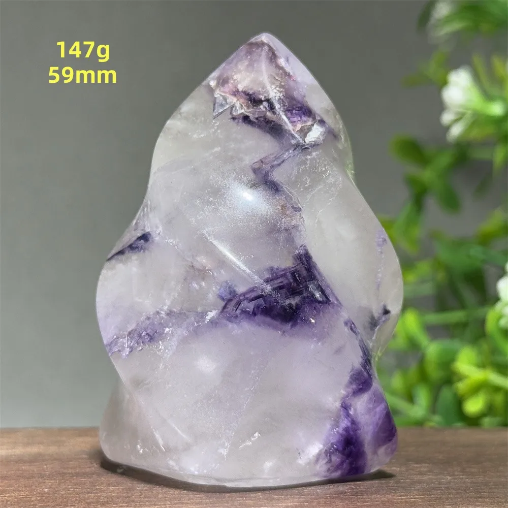 Natural Gemstone Fluorite Flame Shape Mineral Stone Energy Spiritual Meditation Healing Energy Home Room Decoration Lucky Gift view 6