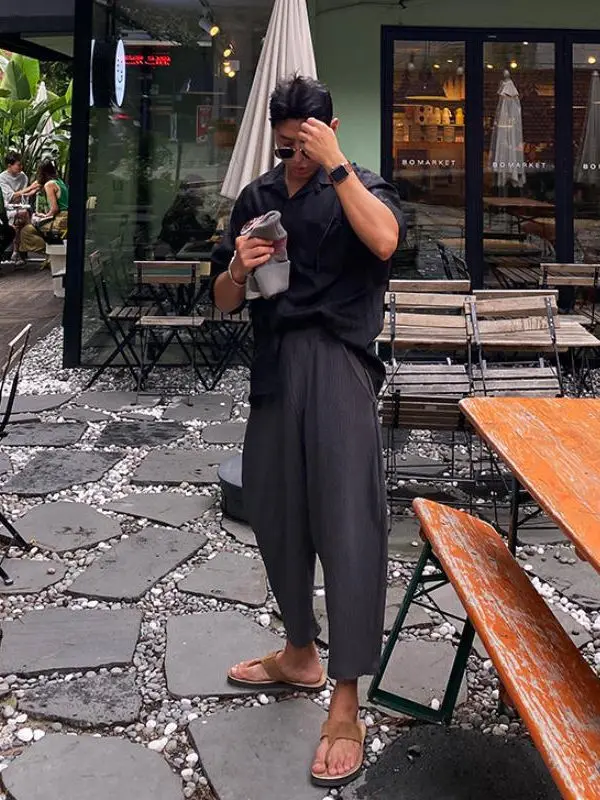 

Большие размеры 300, широкие брюки в американском стиле ретро, мужские летние свободные прямые брюки-харлан-морковка, повседневные брюки с девятью точками