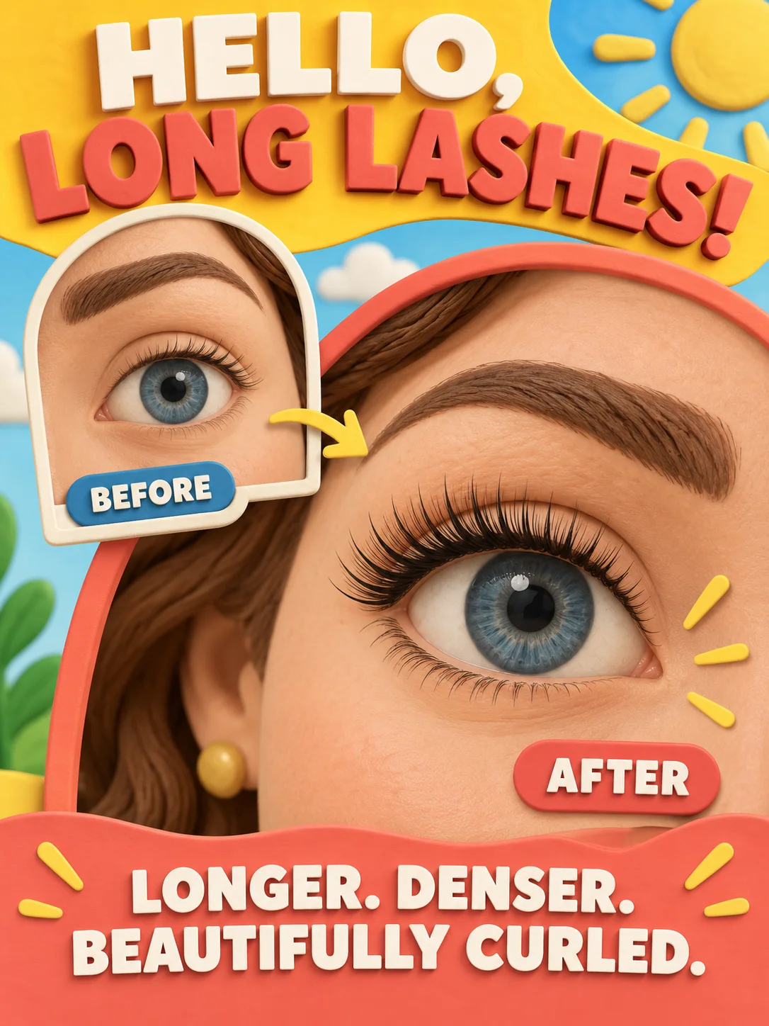 Eyelash Essence for Wide Open Looking Eyes and Feminine Daily Beauty
