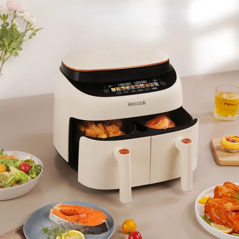 

220V 6L Double Gall Air Fryer Grilled Fish Home Multifunction 2000W High Power Electric Deep Fryer freidora sin aceite 6 litros