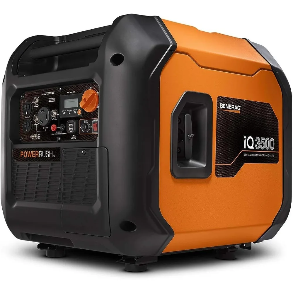 3,500-Watt Gas-Powered Portable Inverter Generator - Durable, Lightweight Design - Speed Selection for Quiet Performance