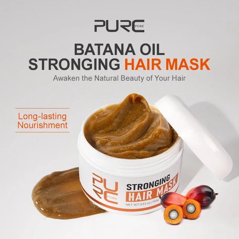 

PURC Batana Oil Nourishing Hair Mask Strengthening Smoothing Hair Treatment Repair Damaged Frizz Hair Care Products