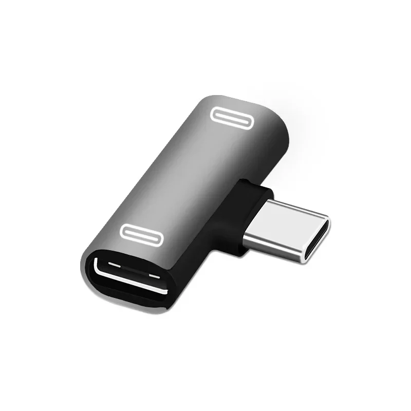 USB Tipo C para Tipo-C Adaptador, Cabo de carregamento, Fone de ouvido Conversor, 3 em 1, Xiaomi Mi 8, Mi 6 Headphone