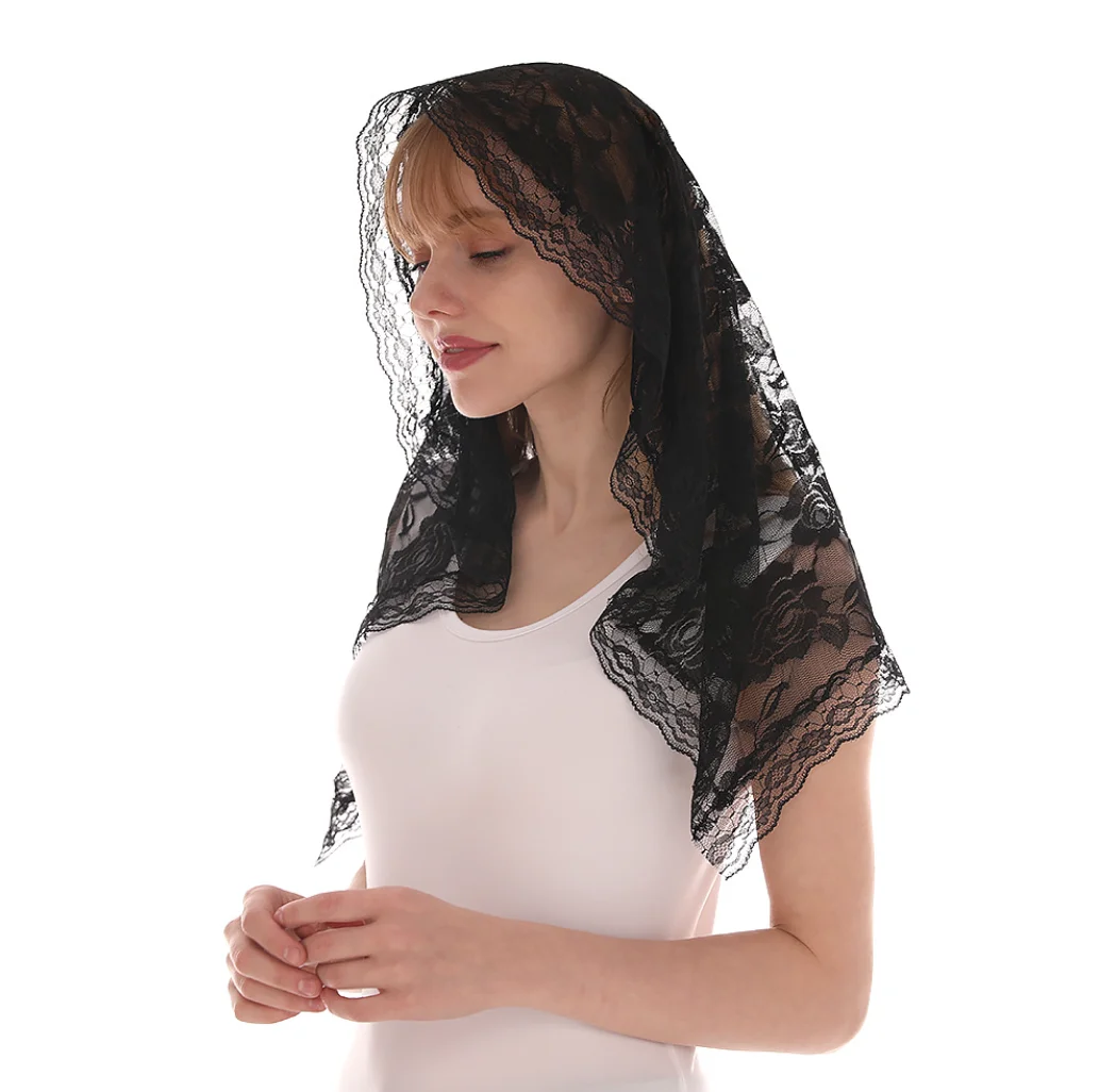 

Christian Church Veil Mantilla Latin Mass Veils Lace Head Covering Scarf For Women Catholic Veils Chapels Wedding Bride Veils