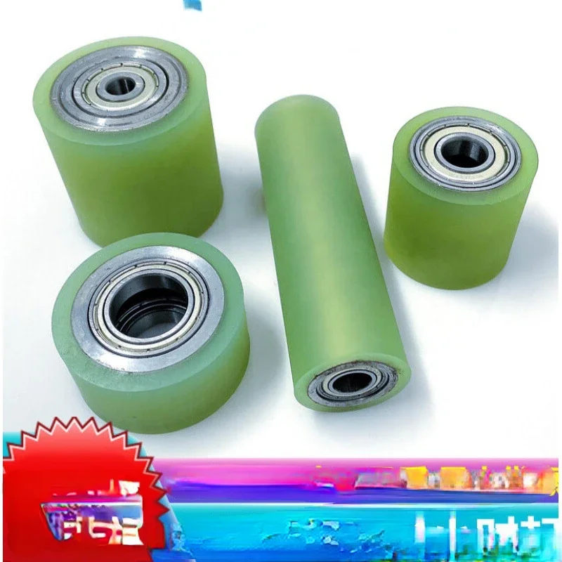 

Rubber lagging roller, double bearing, non-powered rubber roller, idler, wear-resistant rubber roller, PU polyurethane lagging