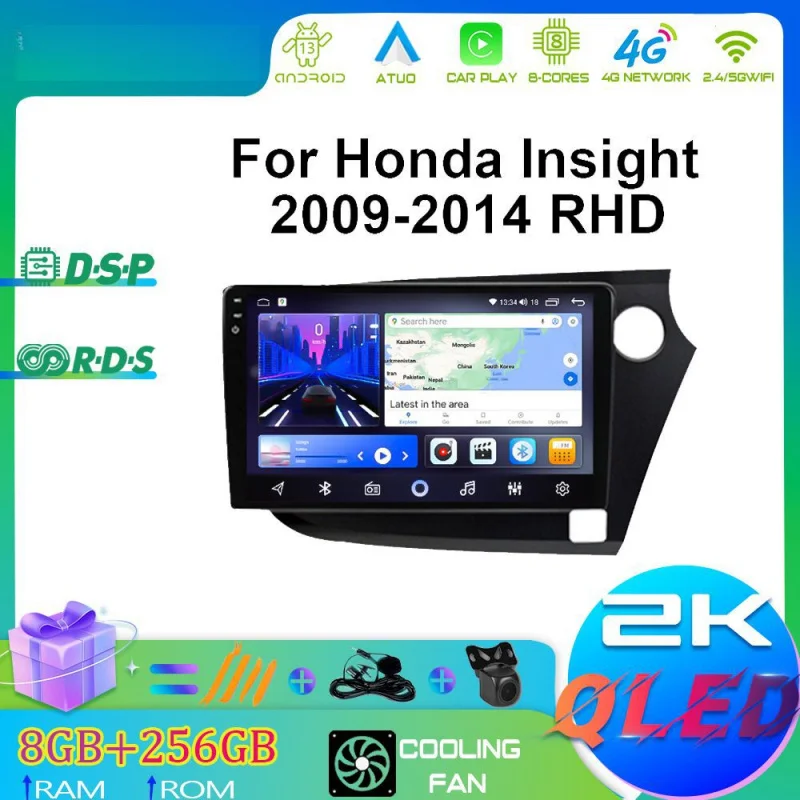 

For Honda Insight 2009 2010-2014 RHD Car Intelligent Systems Android Car Player GPS WIFI Carplay 4G Car Radio Navigation Stereo