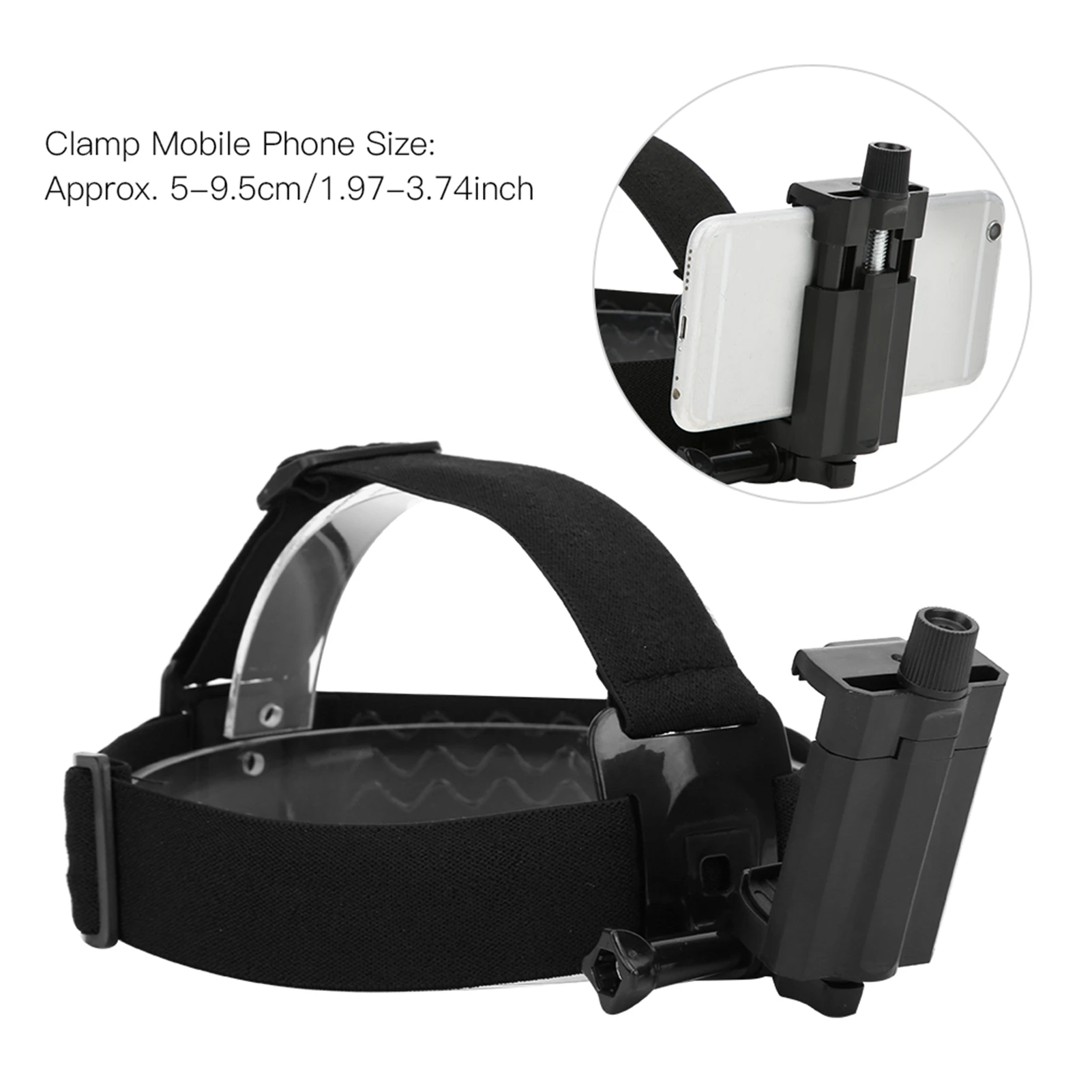 Head Harness Strap Plastic Black Outdoor Head Harness Strap Shooting Bracket Headband Mount for Motion Camera Head Mount Strap