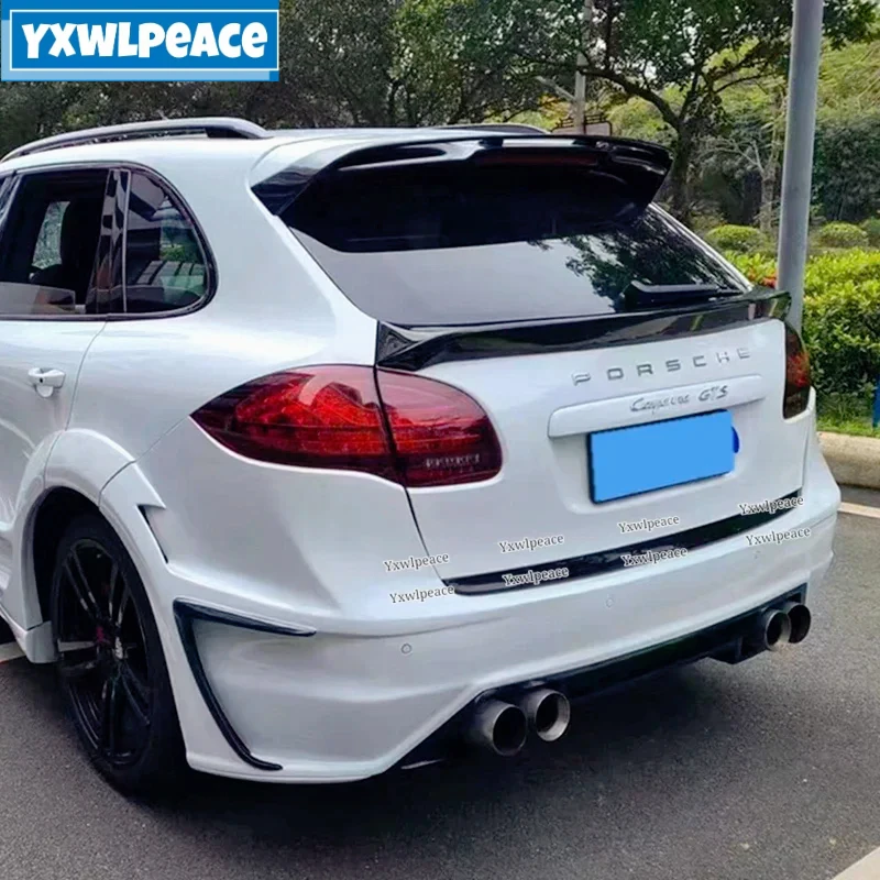 

Real Carbon Fiber /FRP Black Rear Trunk Wing Spoiler For Porsche Cayenne 958 2011 2012 2013 2014