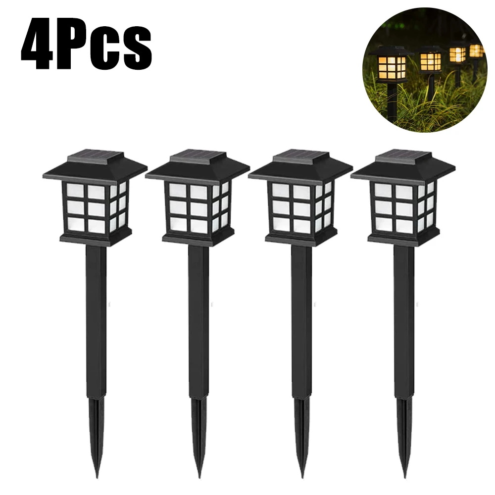 ZHIYU Solar LED Pathway Light Black 8