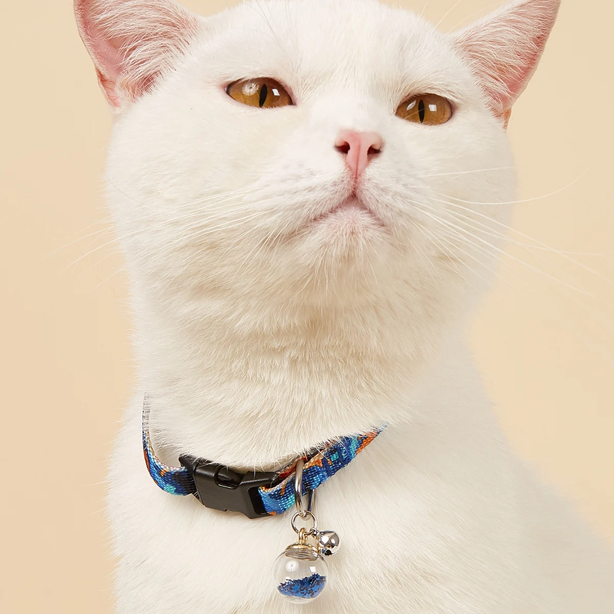 Nur süßes Katzenhalsband für Kätzchen und Welpen, Haustierhalsband mit Anhänger, Glocken, bedrucktem Muster, trendigem, verstellbarem, dekorativem Halsring – Detail 14