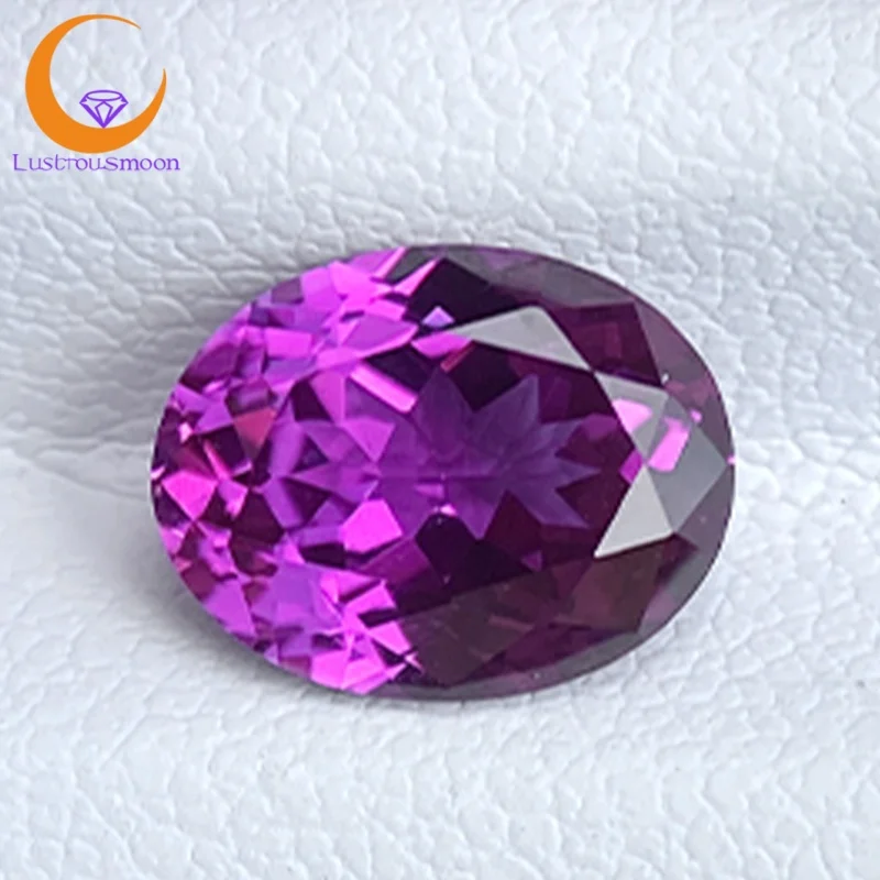 

Выращенный в лаборатории драгоценный камень, фиолетовый, красный, сапфир, цвет, свободные камни, овальная огранка, выбор, сертификат AGL, подвески, бусины для изготовления ювелирных изделий