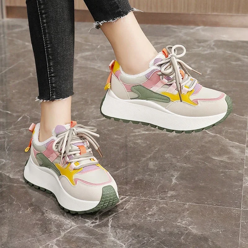 Women\'s Sneakers Original Designer Platform Casual Shoe Height Increasing Sport Shoes for Women Thick Sole Vulcanize Shoes Tenis
