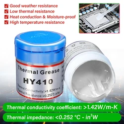 15g HY410CPU Thermal Silicone Grease Compound Paste Conductive White Paste GPU Chipset Cooling Silicone Welding Soldering Tool