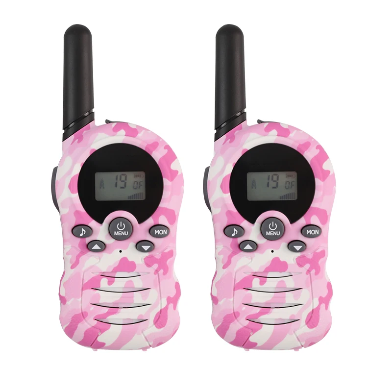 Kid‘s Walkie Talkie AA Battery Two Way Communication Handheld Transceiver 22 Channels LCD Flashlight 3KM Long Range for Gifts