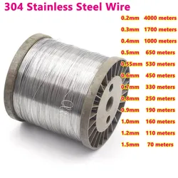 1KG/roll Soft Steel Wire Diameter1.5 1.0 0.2 0.3 0.4 0.5 0.6 0.8mm 304 Stainless Steel Wire Single Strand Lashing Soft Iron Wire
