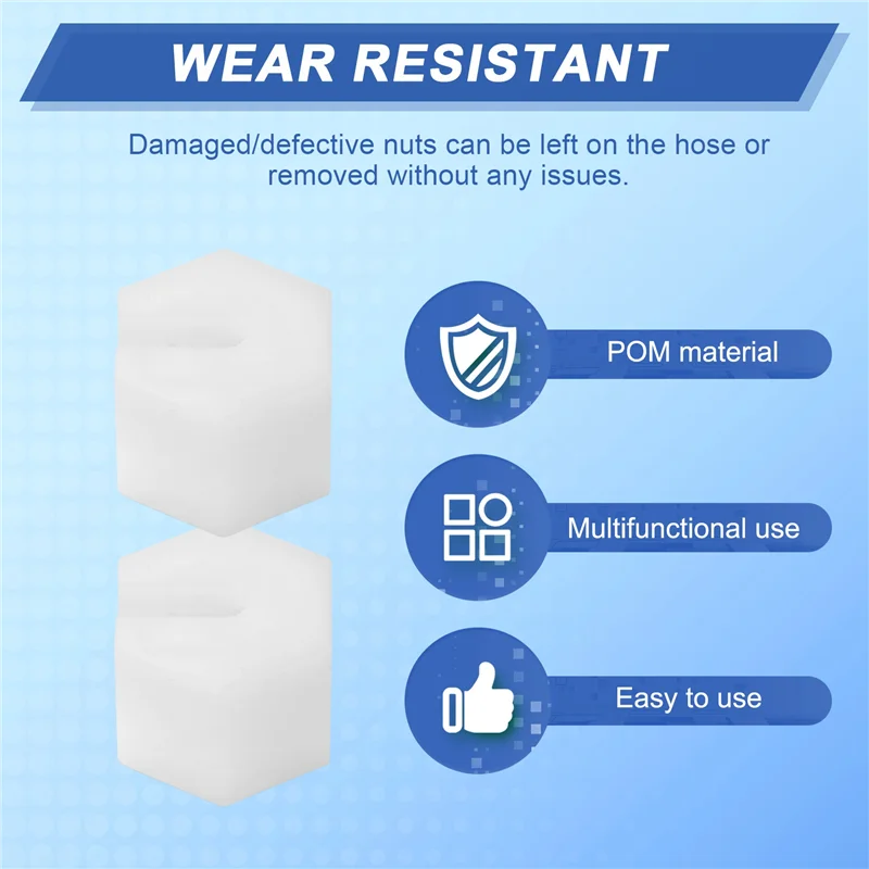 SANQ Sodastream Crystal 1.0 2.0 Nozzle Replacement Nuts Set Of Two, Quick-Fit CO2 Connector, Safe Gas Seal