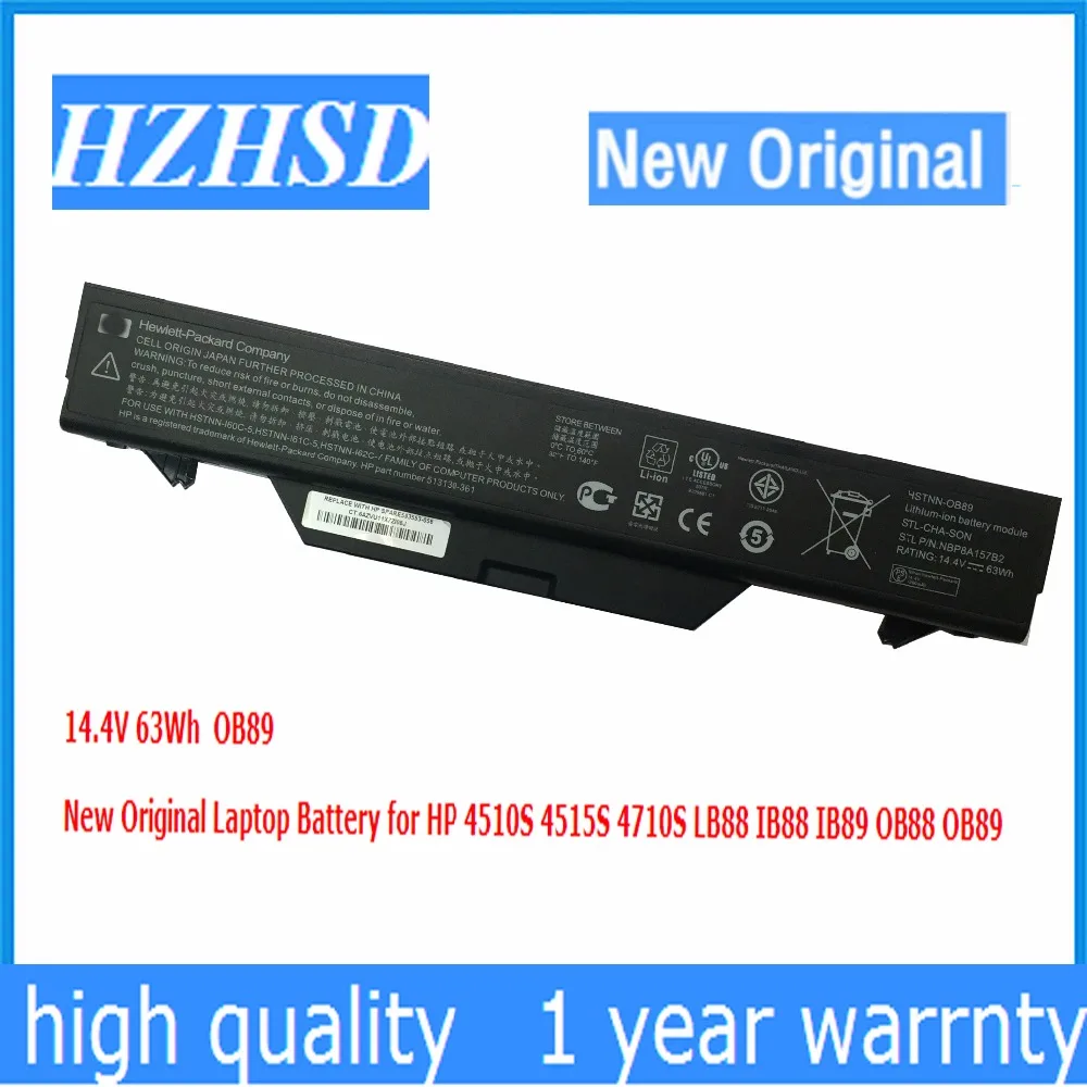 

14.4V 63Wh Original OB89 laptop Battery For HP HSTNN-W79C-7 HSTNN-I62C-7 HSTNN-IB88 xb89 IB89 ProBook 4510s 4515s 4710s 4720S