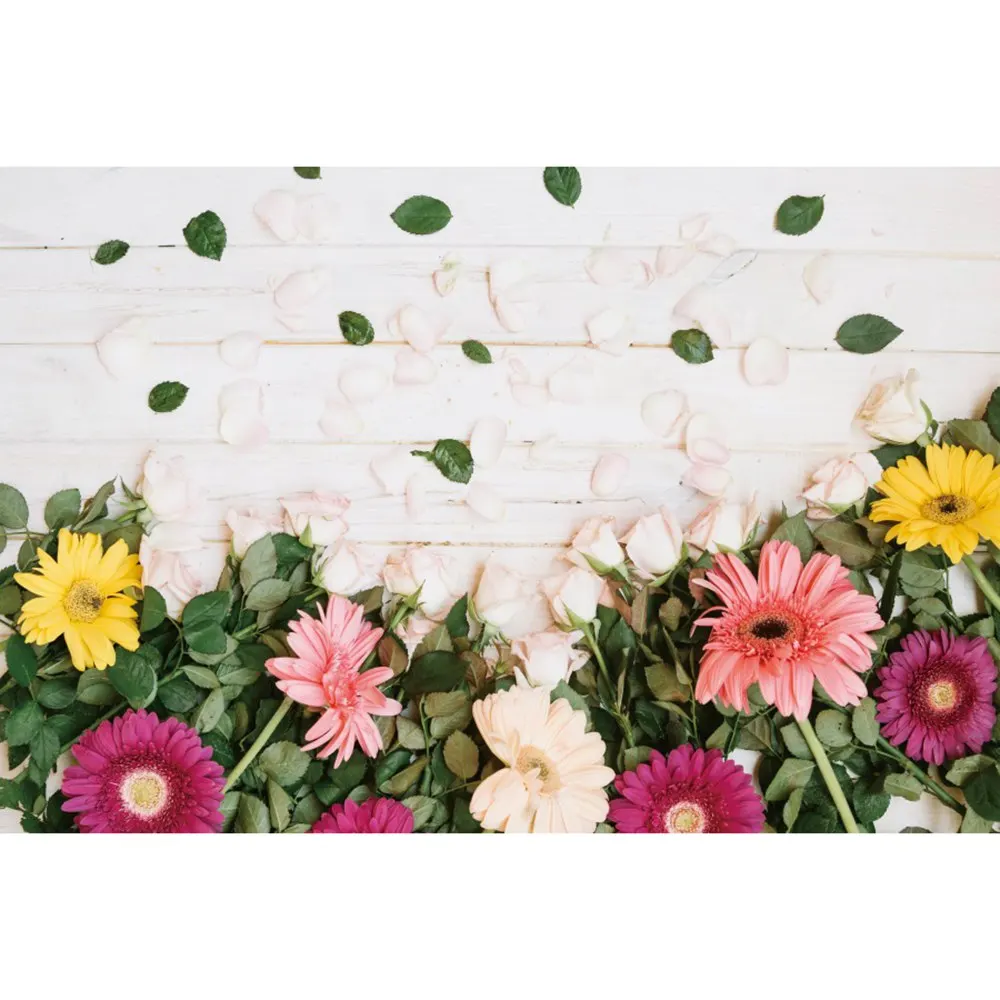 Blossom ดอกไม้ฉากหลังการถ่ายภาพตกแต่งฤดูใบไม้ผลิกลีบไม้บอร์ดส่วนบุคคลเด็ก Photocall ภาพพื้นหลัง