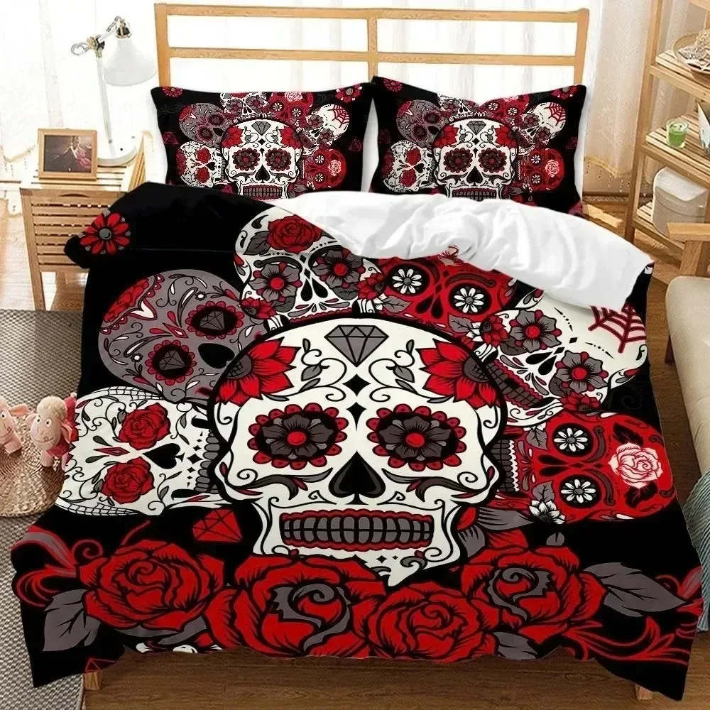 3D Print Sexy Beauty Skeleton Girl Bedding Set 3d Duvet Cover Cover Twin Queen King Single Size Luxury Fashion