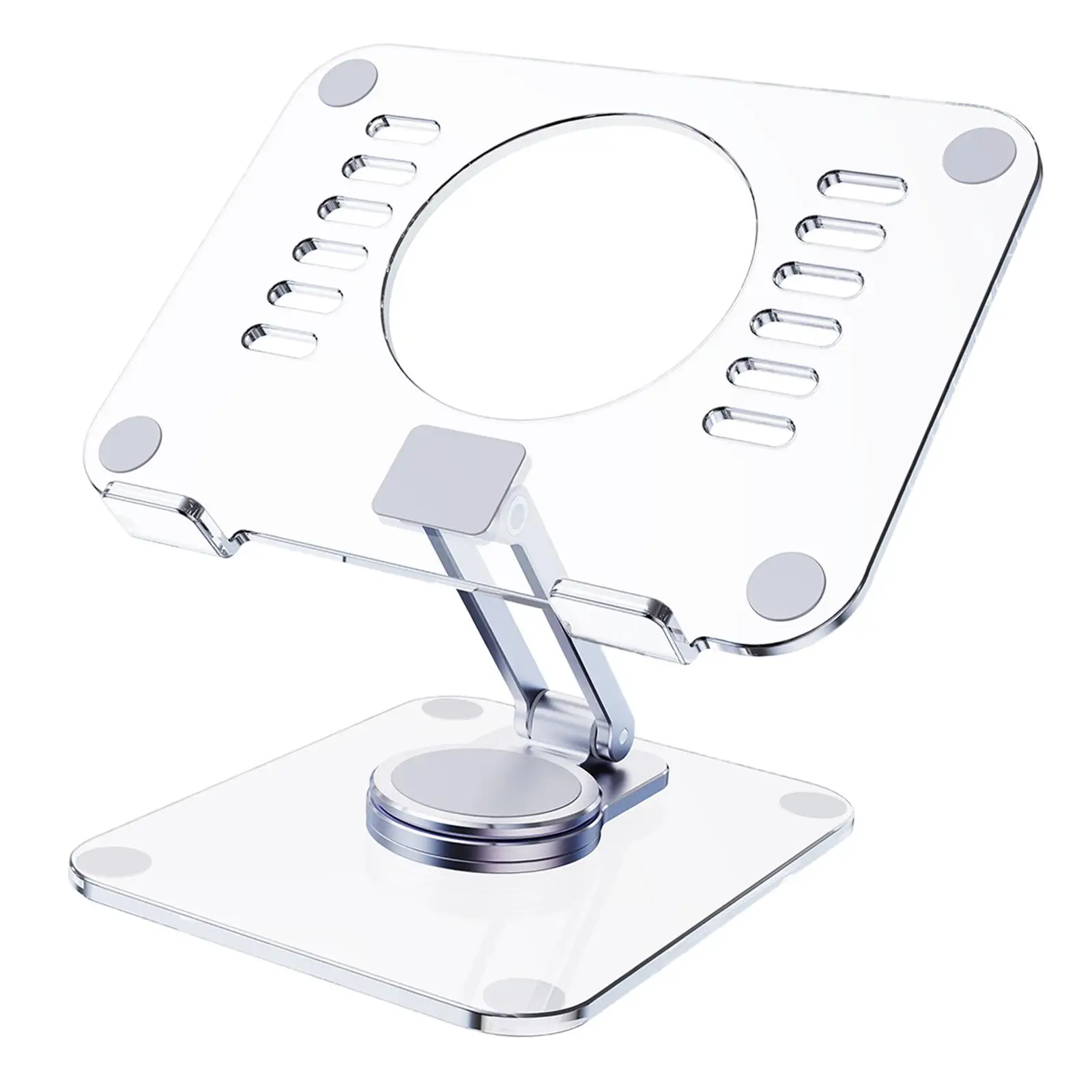 Tablet Stand Aluminum Acrylic for Desk Home Office Cooling Hollow Design Multi