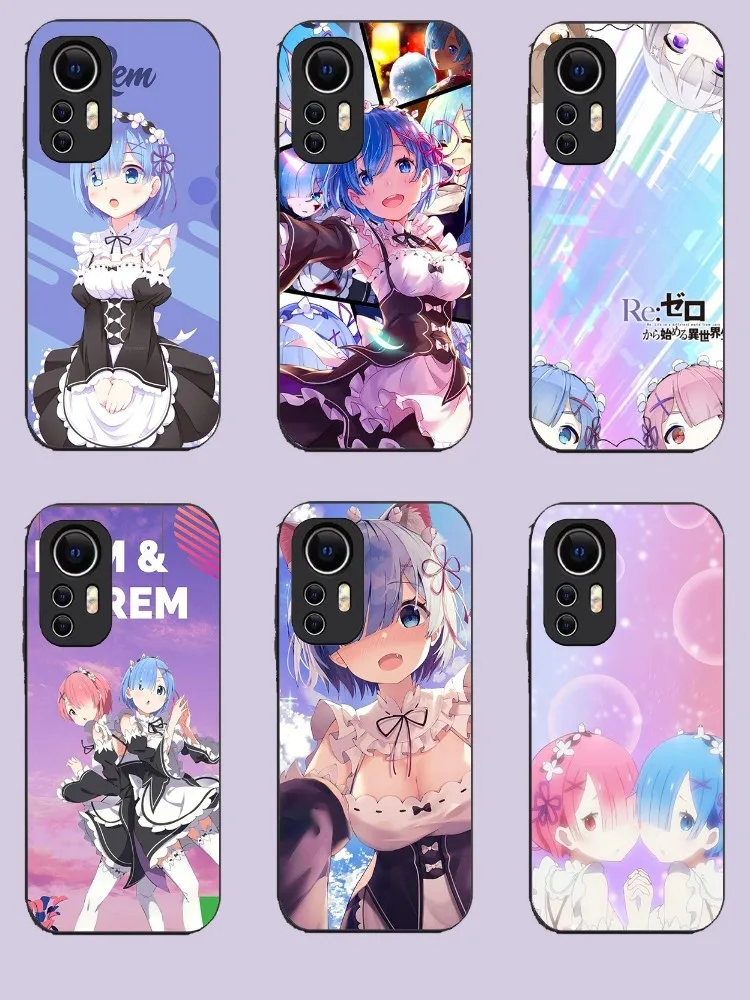 Re Z-Zero R-Rem Phone Case For Xiaomi 11 Redmi Note 11 5G 8T 9A 9 10T Note8Pro Note9 12SUltra Black Case