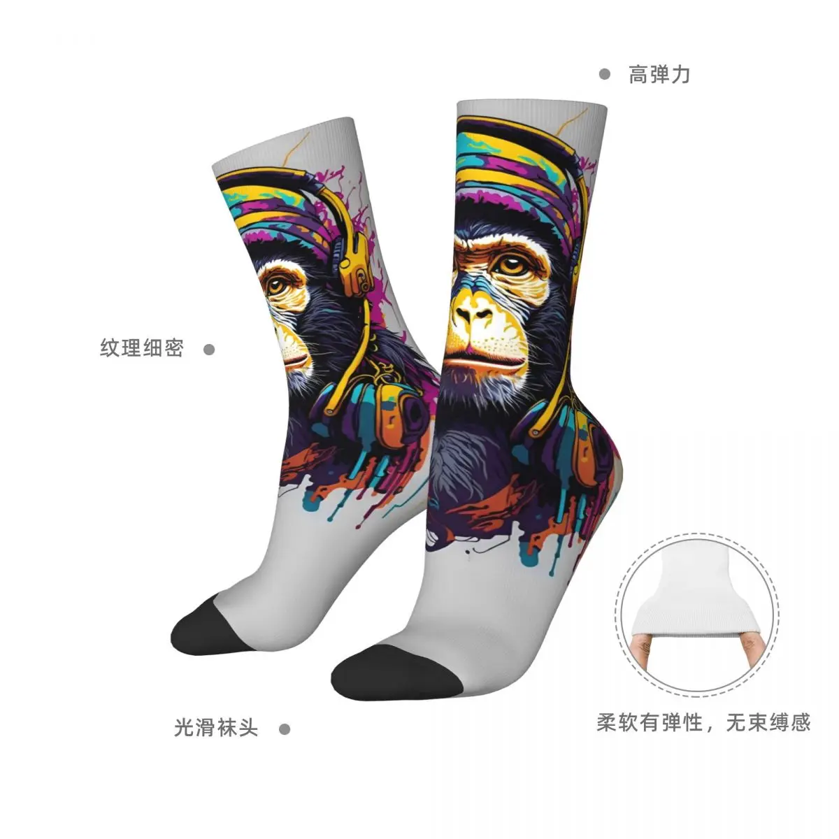 الهيب هوب القرد جوارب الرسم الرجعية الجوارب الشتاء المضادة للانزلاق الجوارب للجنسين الرجال في الهواء الطلق جوارب ناعمة