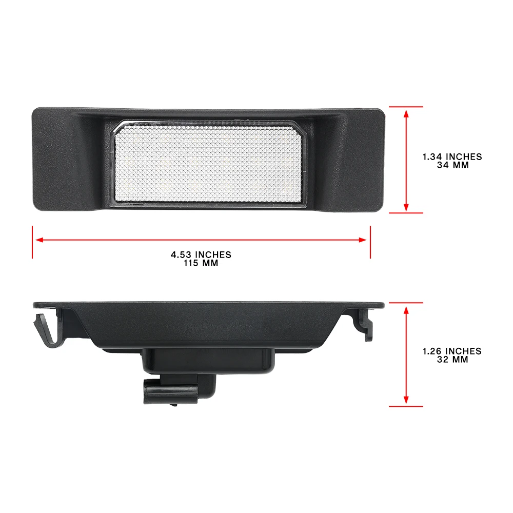 2x For Subaru BRZ ZD8 2022+ For Toyota GR86 ZN8 2022+ Rear Canbus Full White Led Trunk Lid License Plate Light Assy Replacements