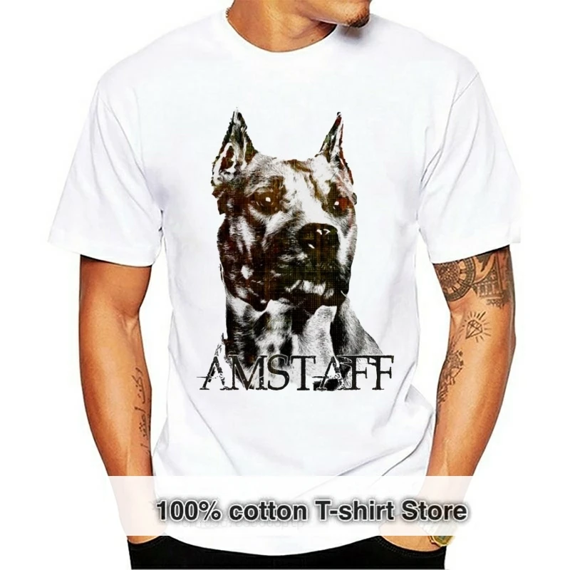 

American Staffordshire Terrier Amstaff T Shirt Interesting Cotton Custom Letters Unique Summer Style Fashion Round Collar Shirt