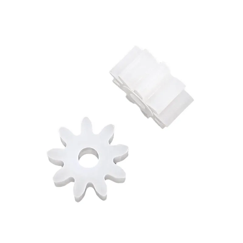Engrenage POM en plastique blanc 9T 0.7M, 9 dents OD = 7.5mm 3.5mm d'épaisseur 9z, pièces de réparation de modèle de jouet à monter soi-même 92A