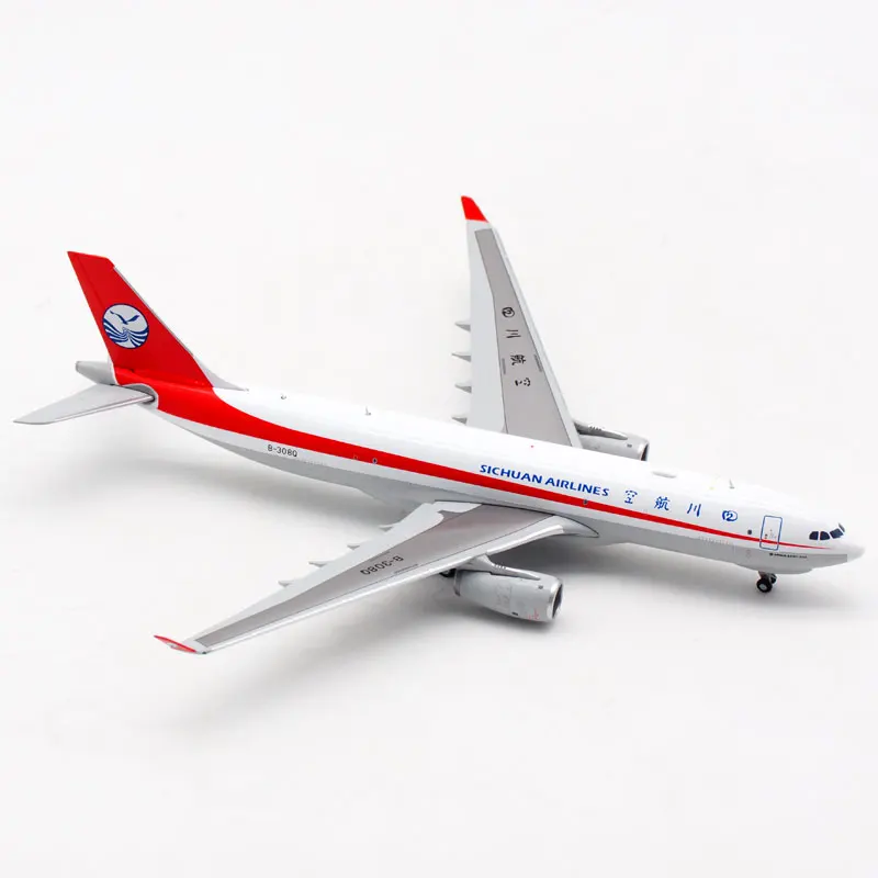 Diecast 1:400 Schaal China Sichuan Airlines LH4146 A330-200F B-308Q Legering Vliegtuigen Model Collection Souvenir Display Ornamenten