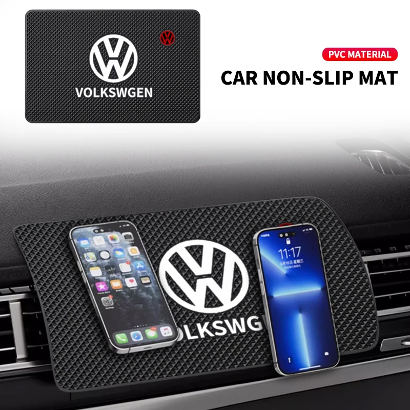 PVC Car Dashboard Sticky Non Slip Mat Phone Holder Anti-Slip Silicone Mat For VW Volkswagen Jetta Golf Beetle CC EOS GTI R32 MK4