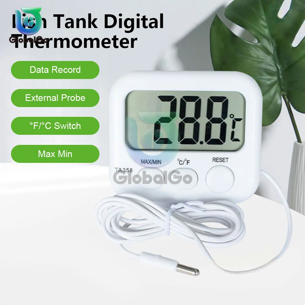 Mini LCD Digital Thermometer With Probe Sensor Standing Station for Swimming Pool Refrigerator Water Tank Fish Tank + 1.5 wire