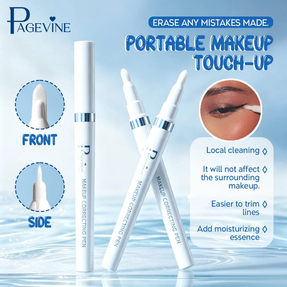 Makeup Corrector Pen – Portable Touch-Up Eraser for Eyeliner & Lipstick, Travel-Size Makeup Remover Tool for Precision Fix