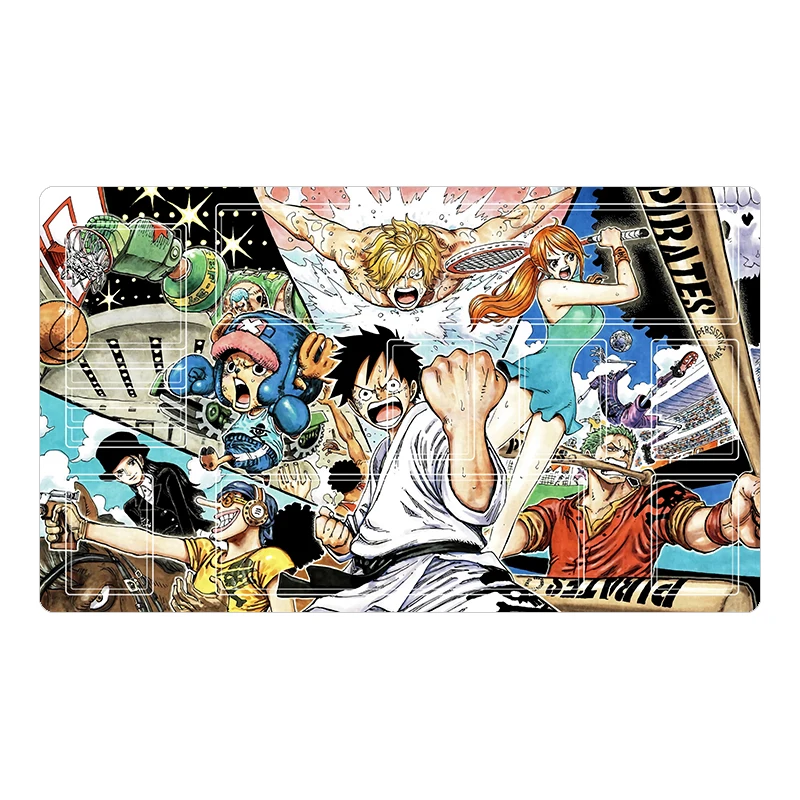 One Piece OPCG Cards Pad Luffy Zoro Sanji Nami Chopper Robin DIY Anime Game Characters 600X350mm Single Player Battle Card Mat