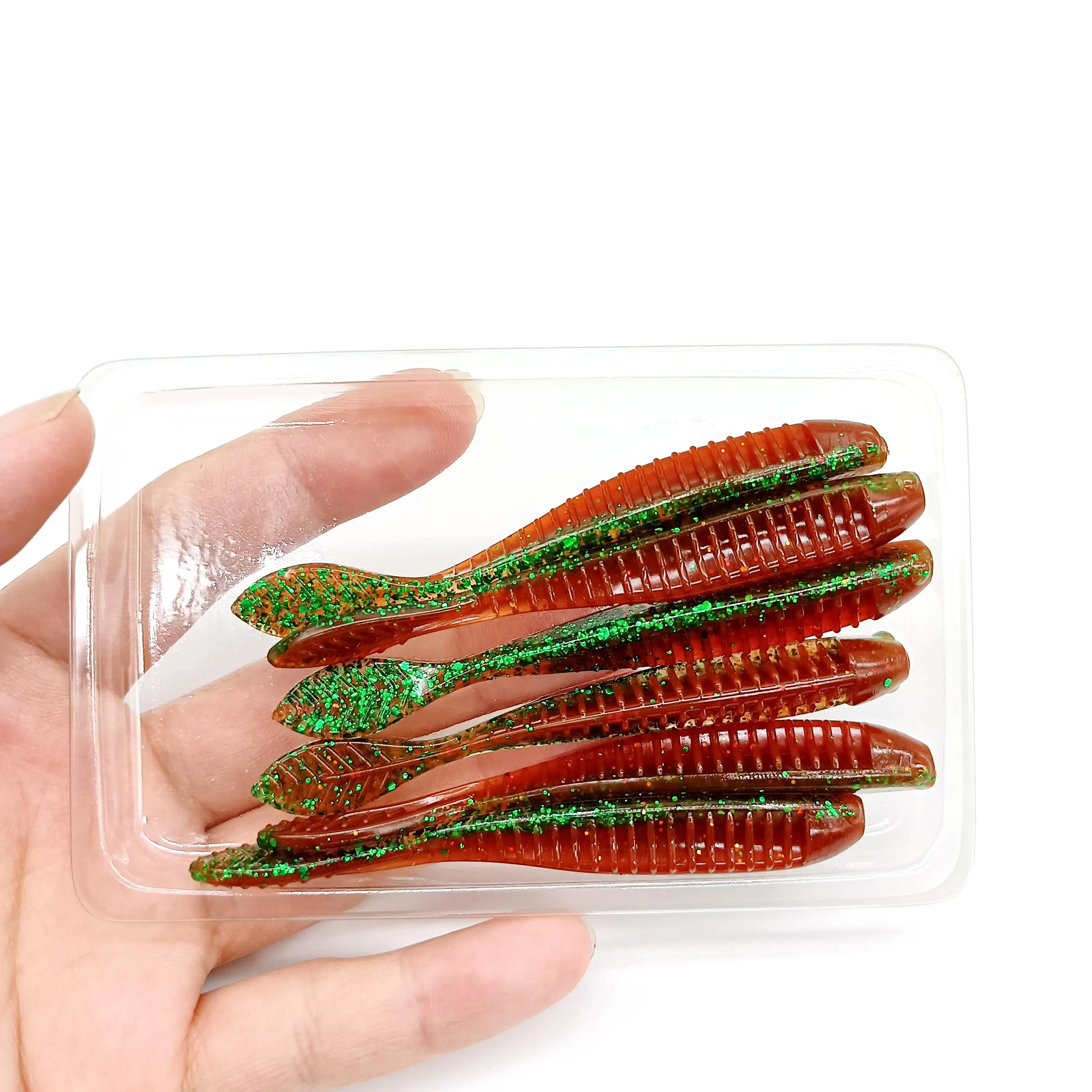 DUODUOYU 6PCS TPE 플로팅 낚시 소프트 루어 2.3g/85mm Wobblers Swimbait 실리콘 미끼베이스 퍼치 루어 인공 미끼 태클