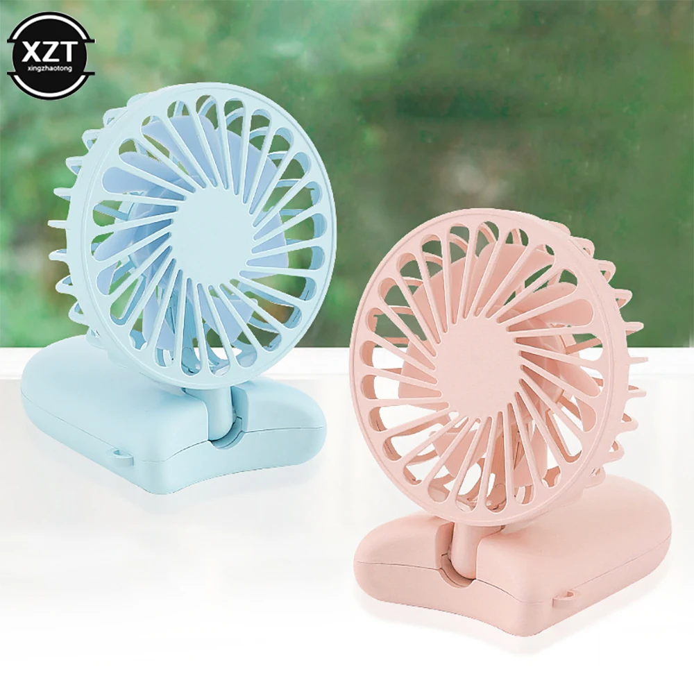 New Hanging Neck Electric Fan USB Charging Foldable Portable Low Noise Pocket Hand Held Desktop Small Fan