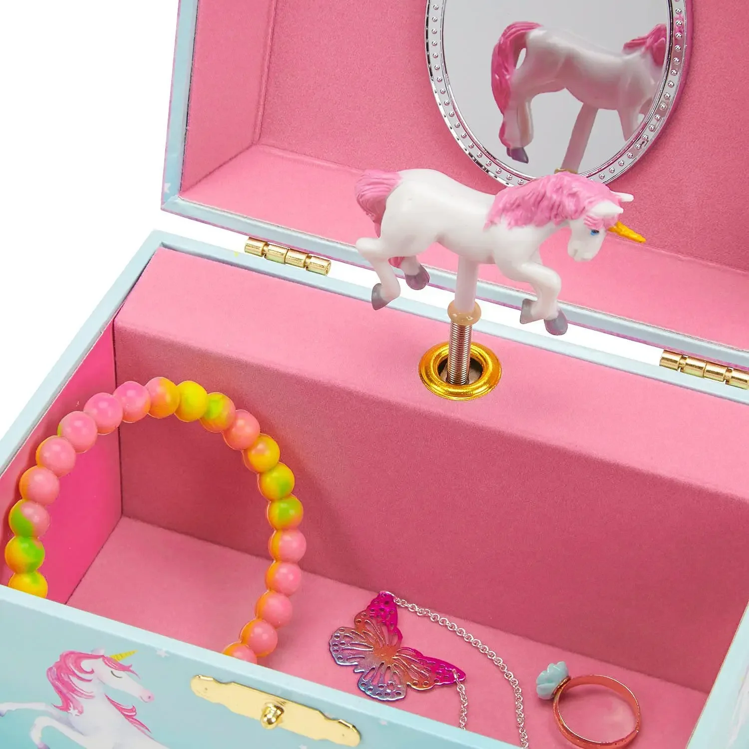 Unicorn Children's Music Box New Year's Birthday Gift Multifunctional Ballet Girl Jewelry Storage Box