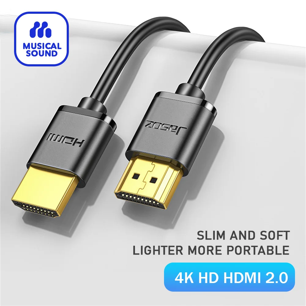 Musical Sound HD Cable 2.0 4K HDMI Cable Cord HDMI-Compatible HDMI to HDMI Cable High Speed HDMI Cord 2.0 Ultra HD 4K