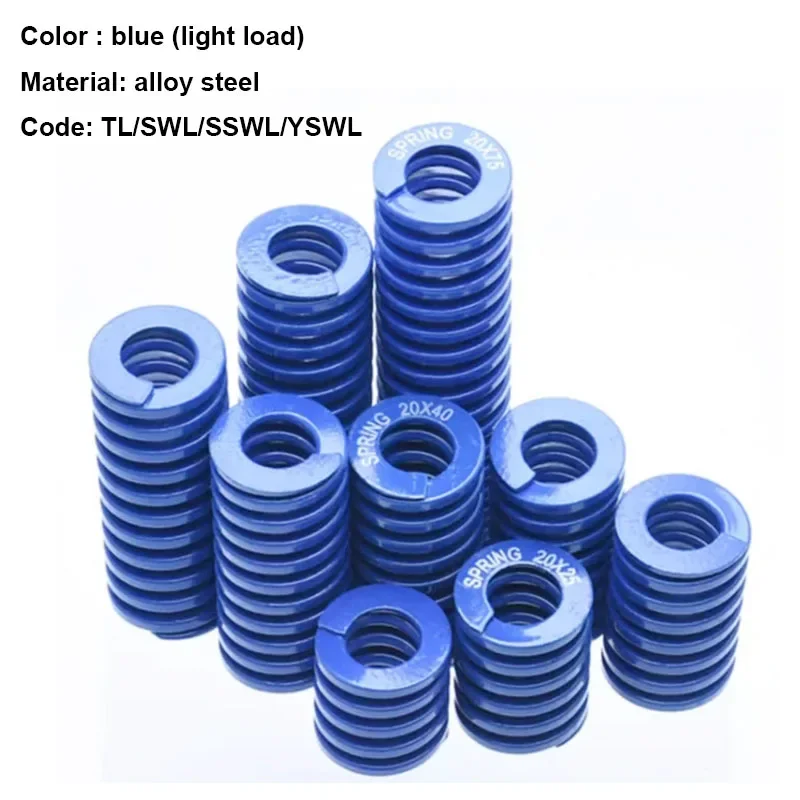 

10 PCS Mold Compression Springs Die Blue Alloy Steel Springs TL SWL Coiling Springs