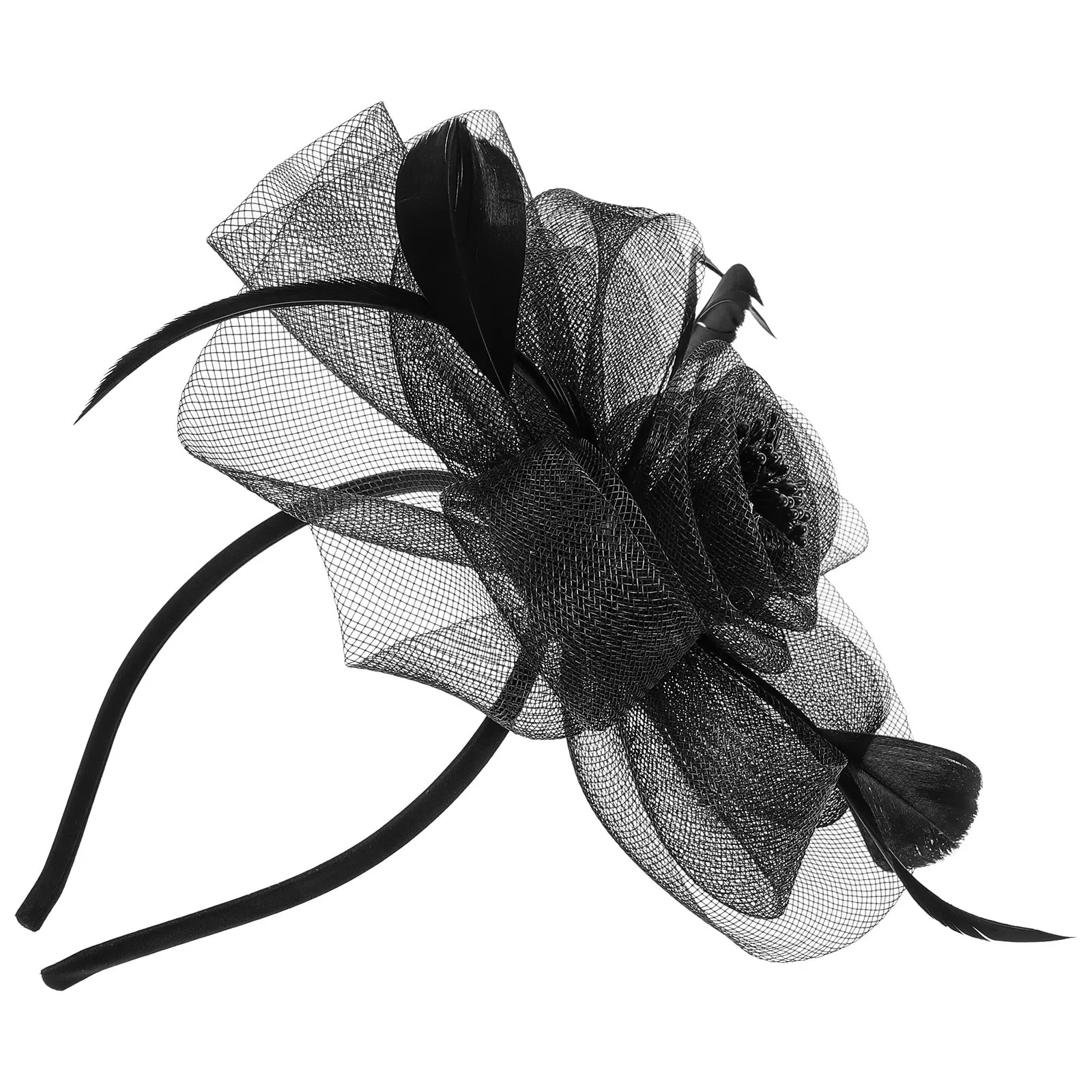 

Свадебные аксессуары для волос: шикарный женский фасцинатор-ободок, удобная свадебная шляпка, идеально подходит для чаепития, банкета, выступления, нарядных мероприятий