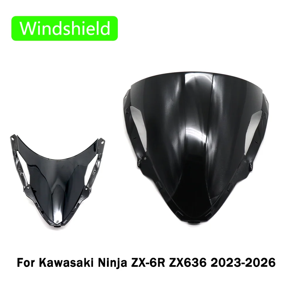 

Лобовое стекло с двойным пузырьком для Kawasaki Ninja ZX-6R ZX636 ZX6R ZX 6R 636 23-26, ветровое стекло, аксессуары для мотоциклов, дефлектор обтекателя