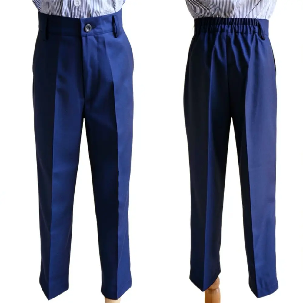 Youth Boys Dress Trousers Formal Suit Pants Student School Uniform Bottoms Kids Performance Wedding Slacks Spring Wear