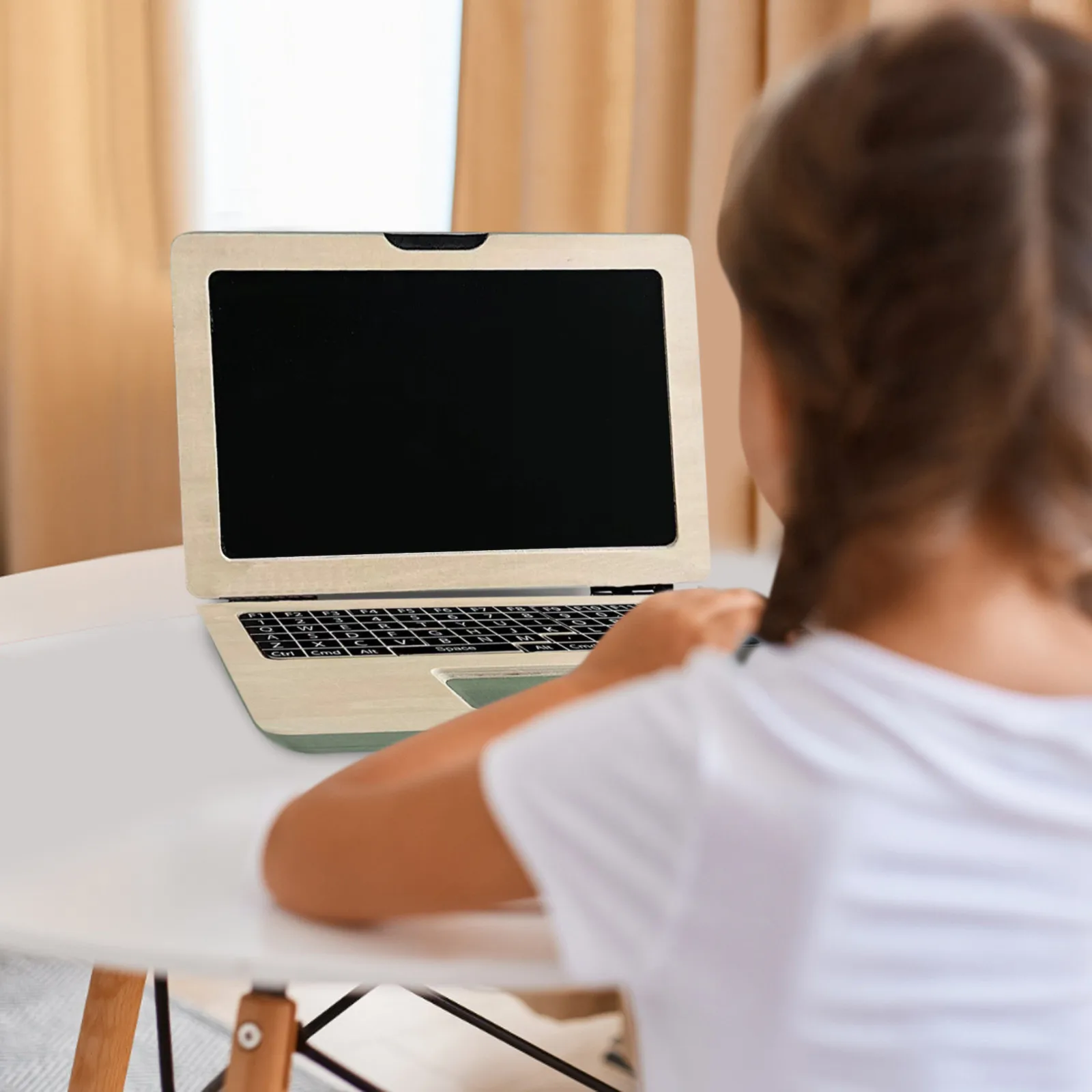 Vorschule Holz spielzeug erste Laptop Zeichenbrett Spielzeug für Jungen und Mädchen für kreative Spiele Montessori frühen Lernspiel zeug verwendet